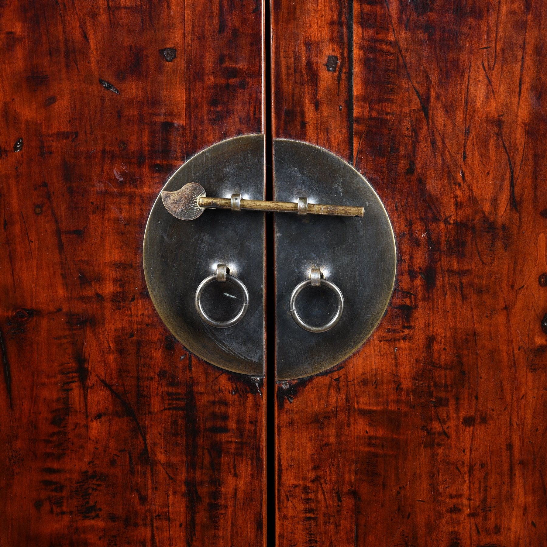 Walnut Chinese Cabinet From Gansu - 19thC