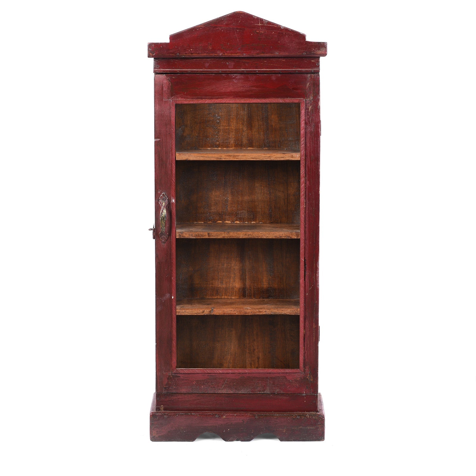 Tall Teak Glazed Wall Cabinet - Ca 1930