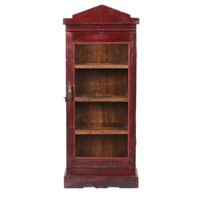 Tall Teak Glazed Wall Cabinet - Ca 1930