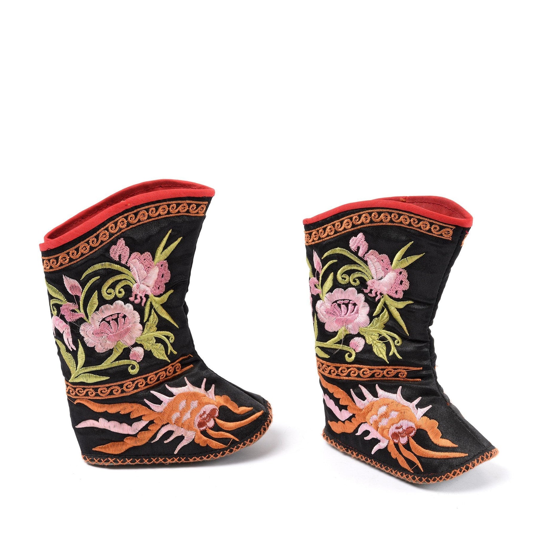 Embroidered Childs Boots from North China - Ca 50 yrs old