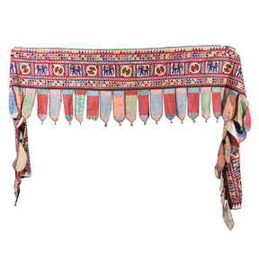 Old Gujarat Textile Toran Wall Hanging -  Ca 1960
