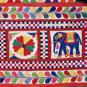 Old Gujarat Textile Toran Wall Hanging -  Ca 1960