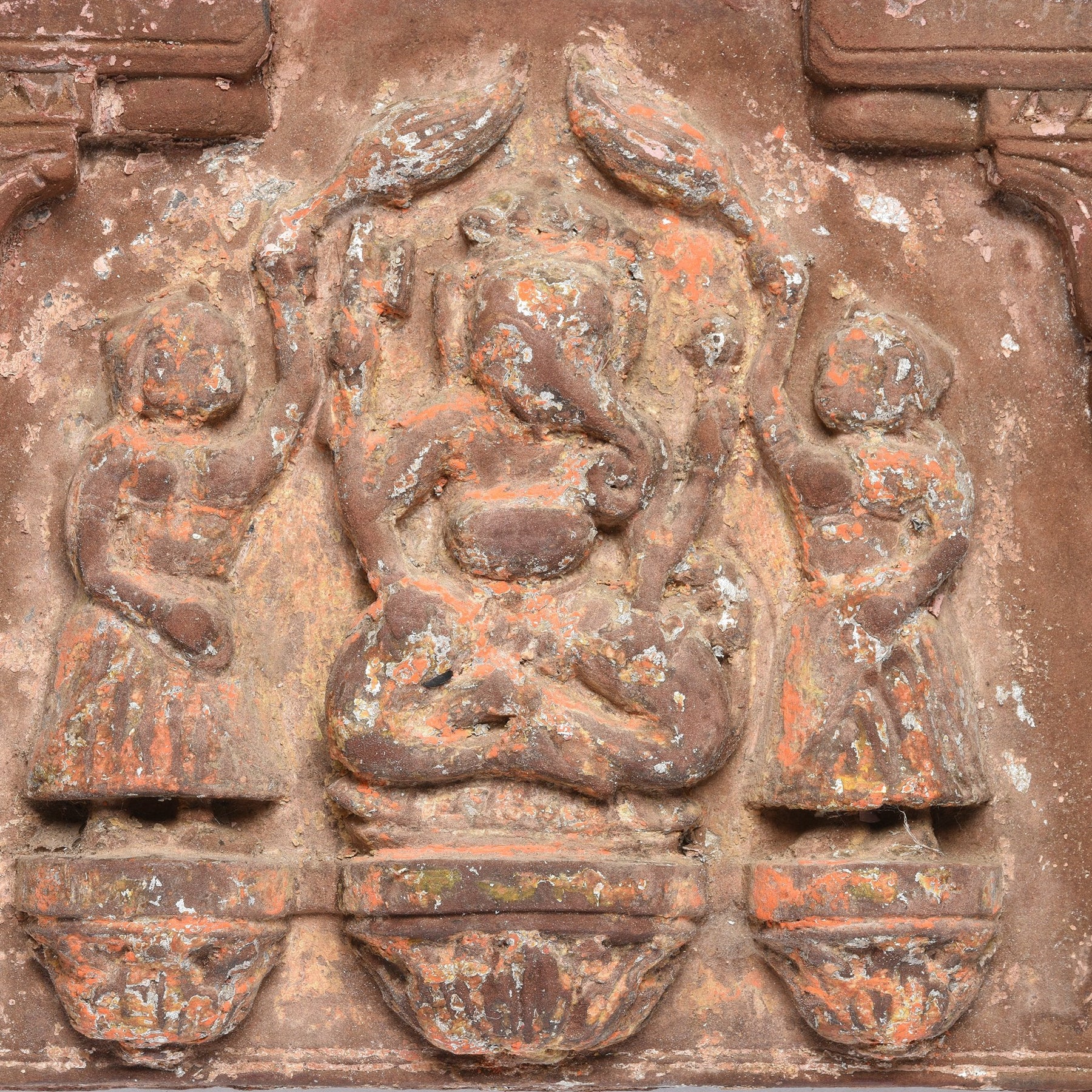 Carved Stone Doorway Lintel with Ganesh Carving - 19thC