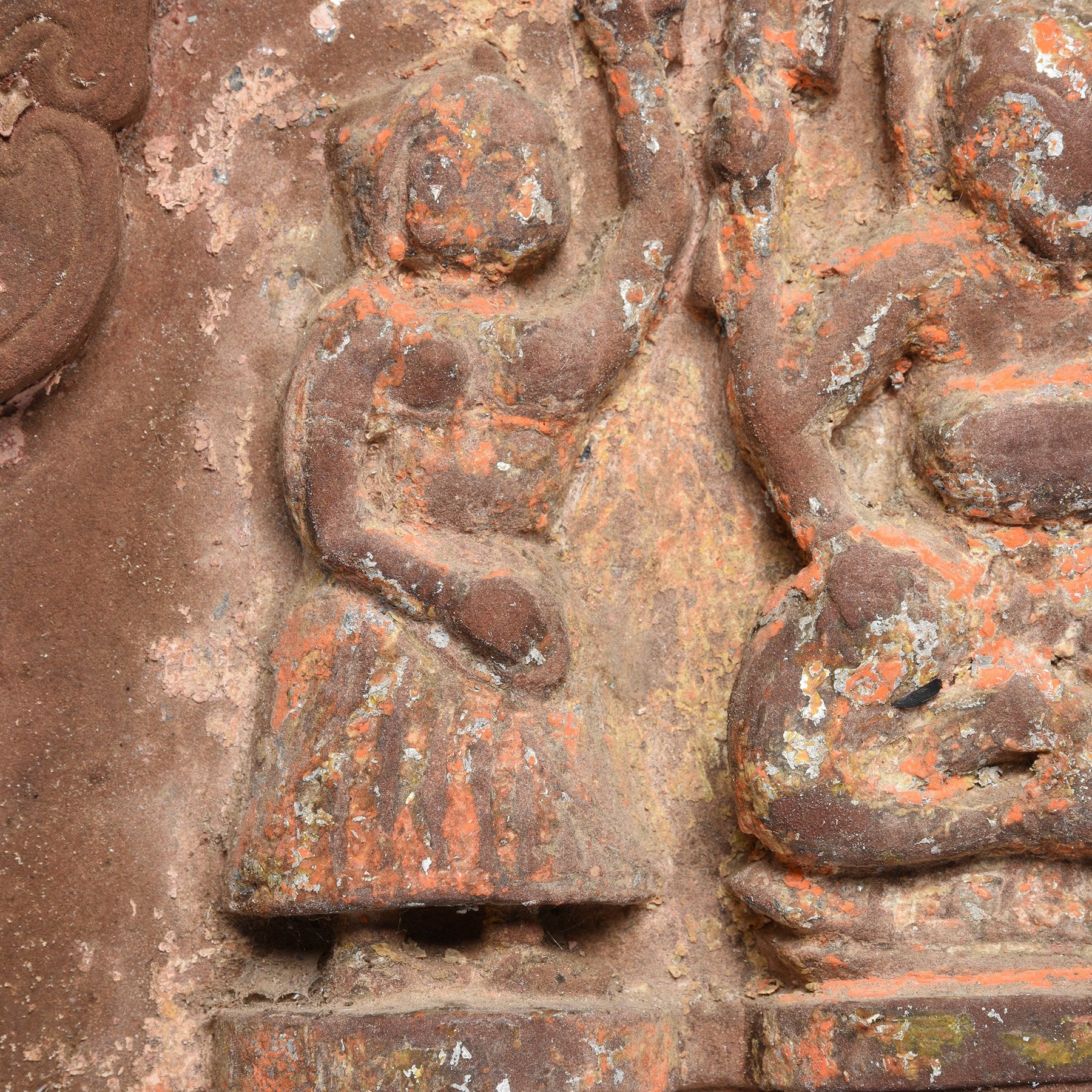Carved Stone Doorway Lintel with Ganesh Carving - 19thC