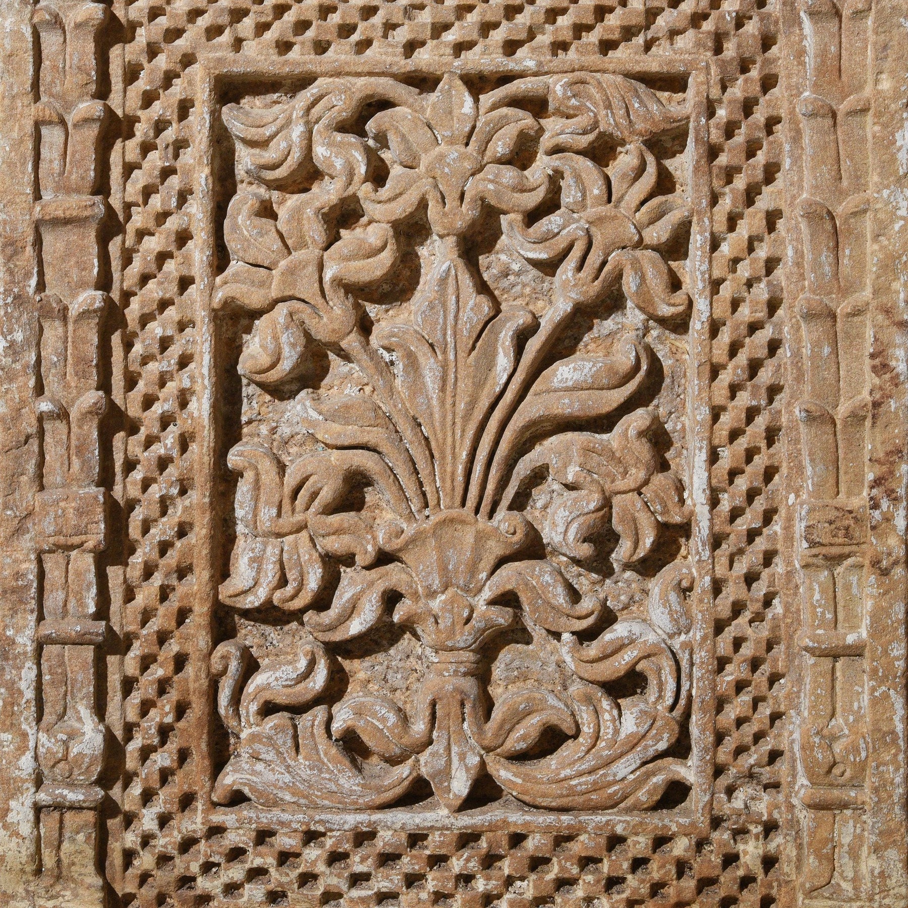 Indian Stone Jali Panel From Jaiselmer - 19thC