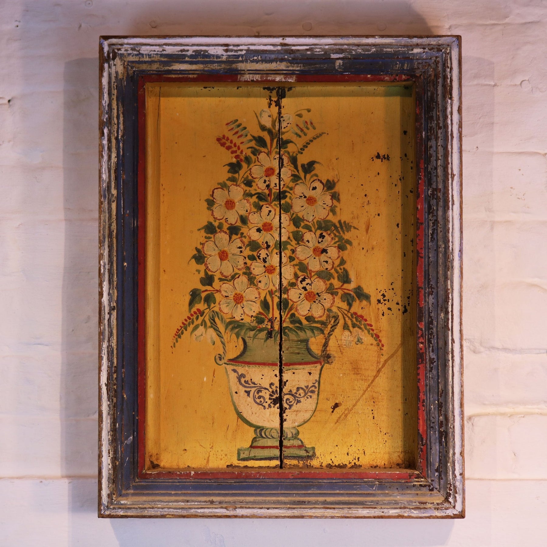 Old Indian Panel With Original Painting