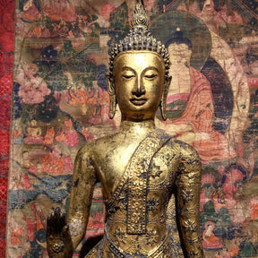 Thangka  - Tibetan Buddhist Painting on Cloth - 19thC