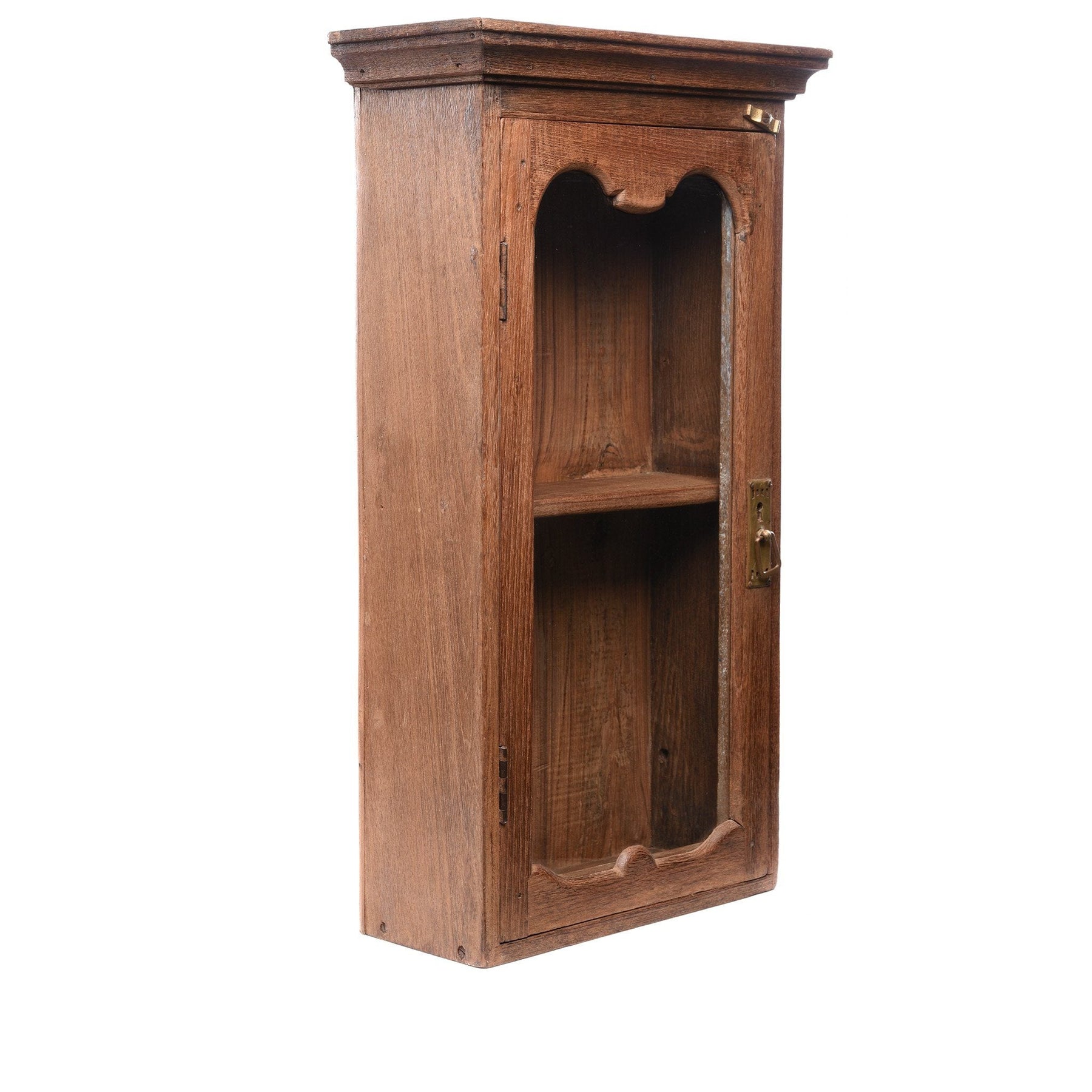 Glazed Teak Wall Cabinet From Gujarat - Ca 1930
