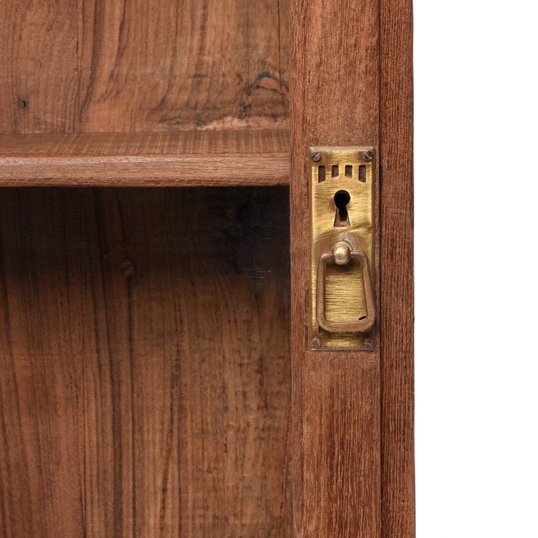 Glazed Teak Wall Cabinet From Gujarat - Ca 1930