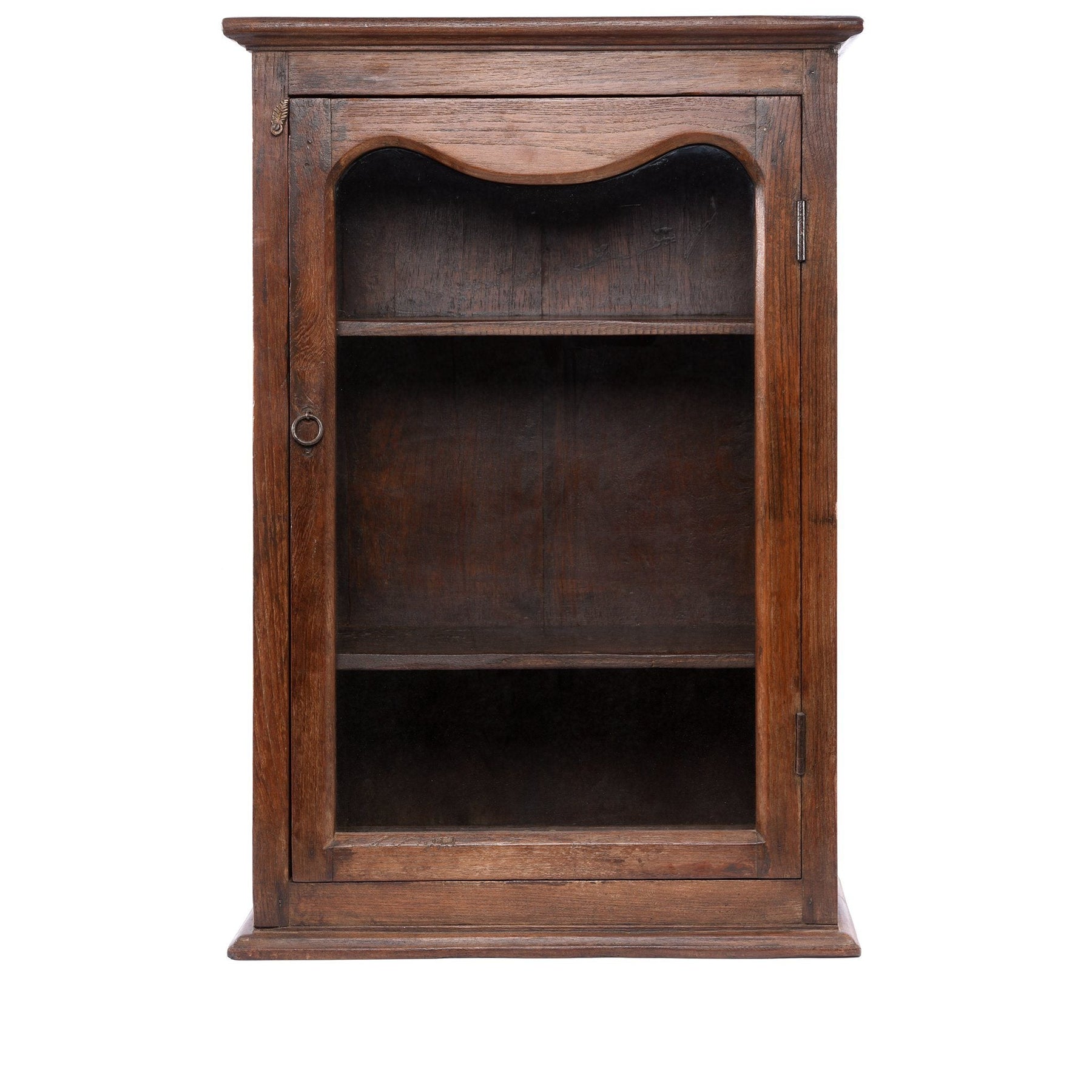 Indian Glazed Teak Wall Cabinet From Gujarat - Ca 1930