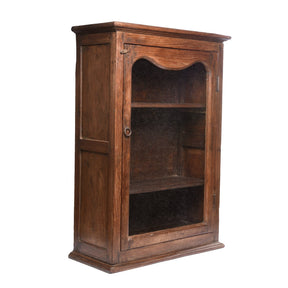 Indian Glazed Teak Wall Cabinet From Gujarat - Ca 1930