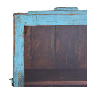 Painted Teak Glazed Wall Cabinet - Ca 1930