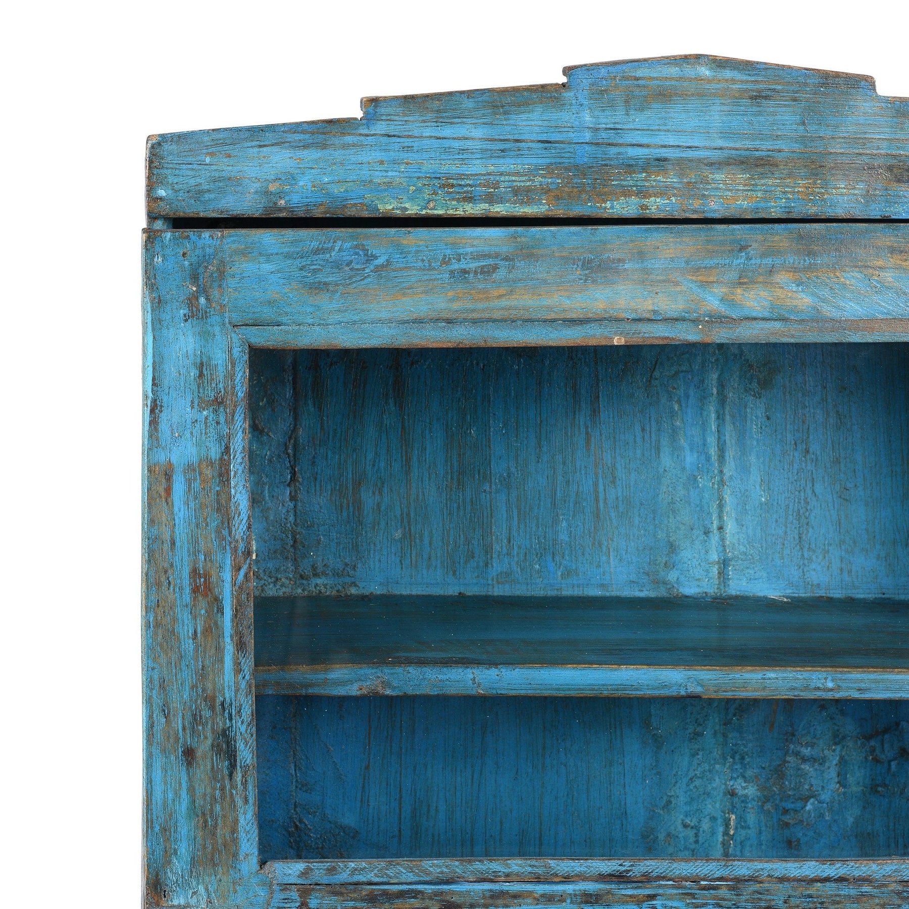 Painted Teak Glazed Wall Cabinet - Ca 1930