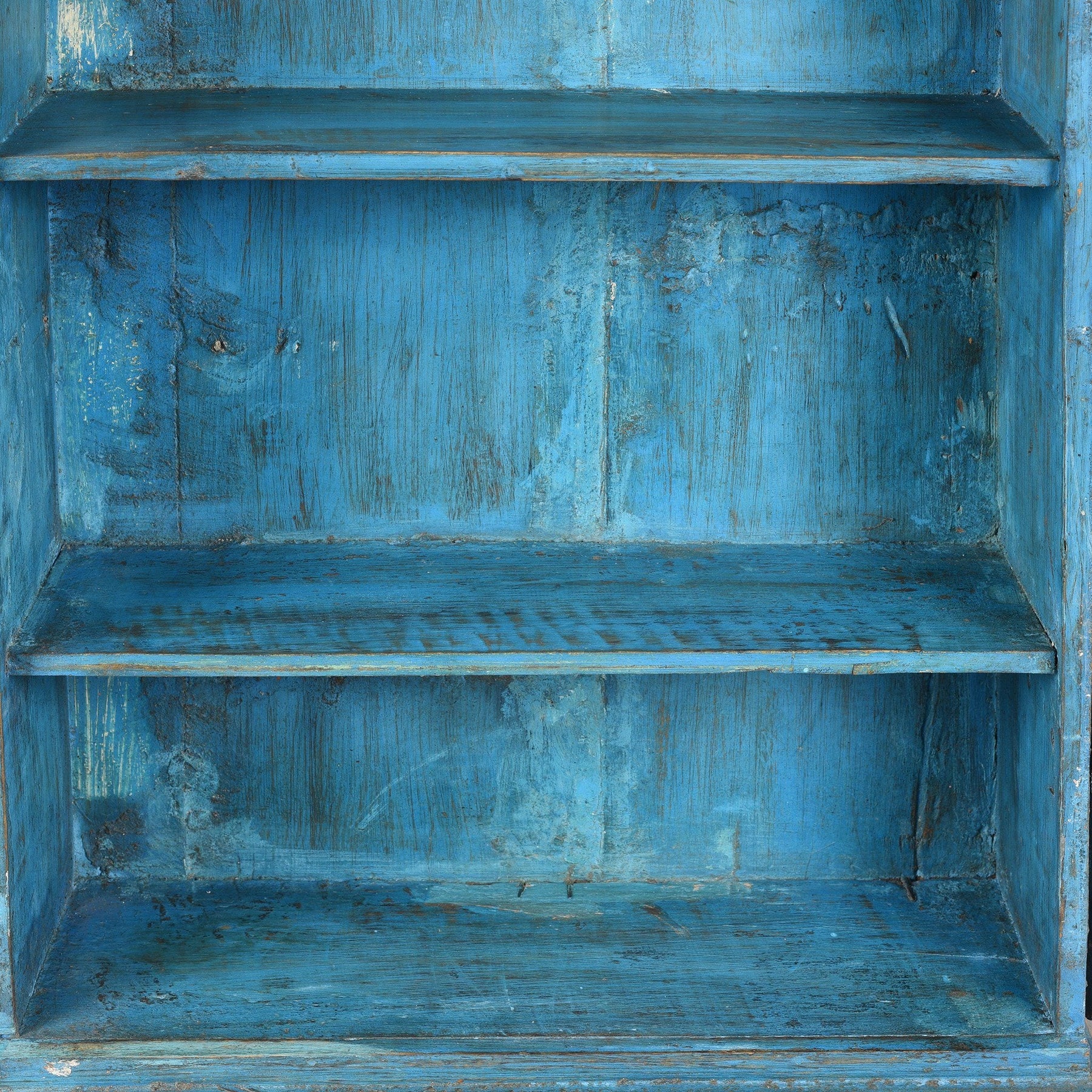 Painted Teak Glazed Wall Cabinet - Ca 1930