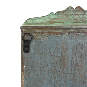 Painted Teak Glazed Wall Cabinet - Ca 1930
