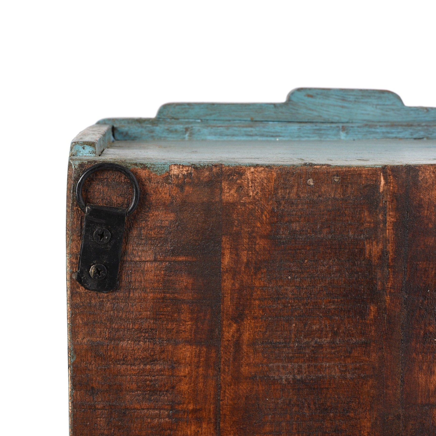 Painted Teak Glazed Wall Cabinet - Ca 1930