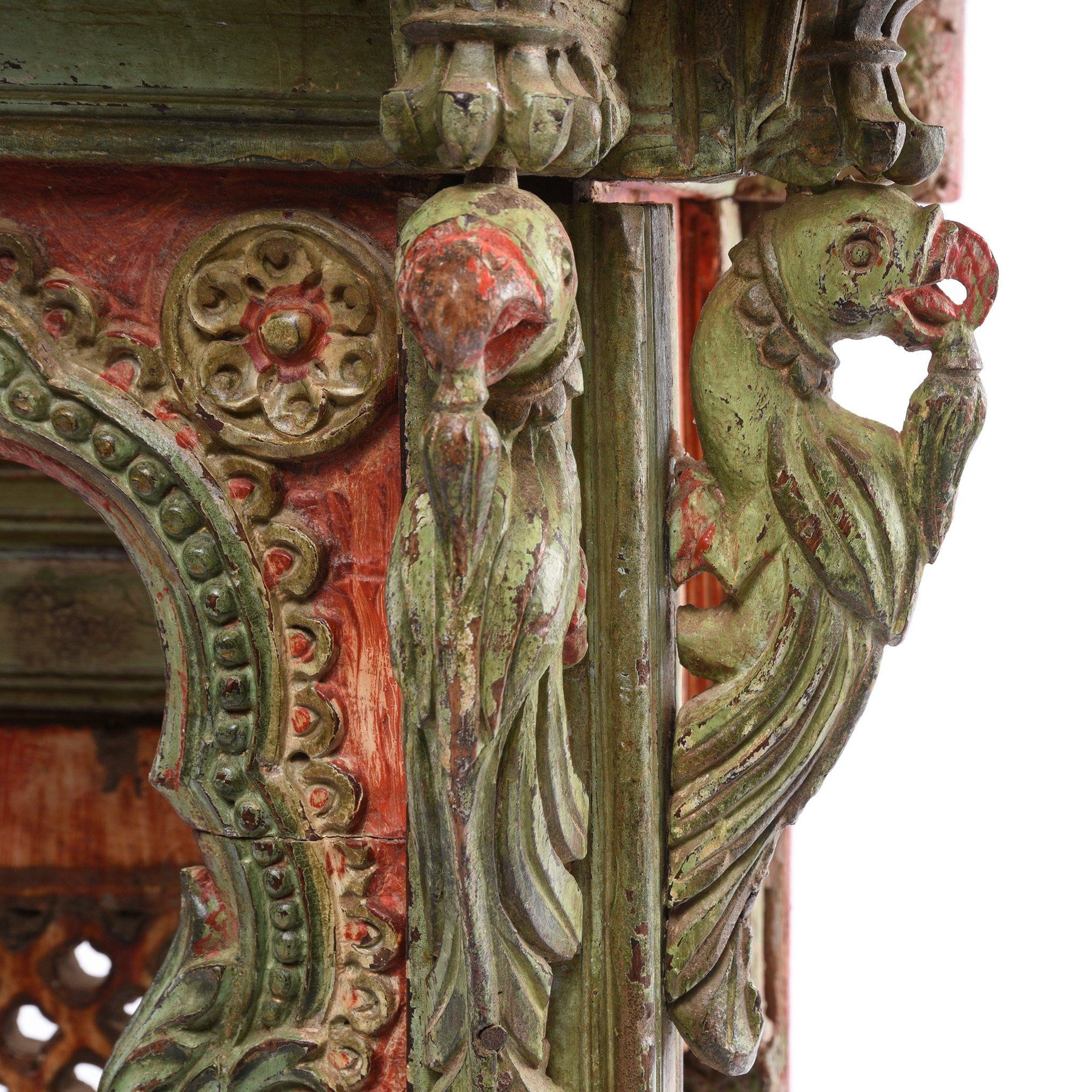 Painted Teak Shrine From Gujarat - 18thC