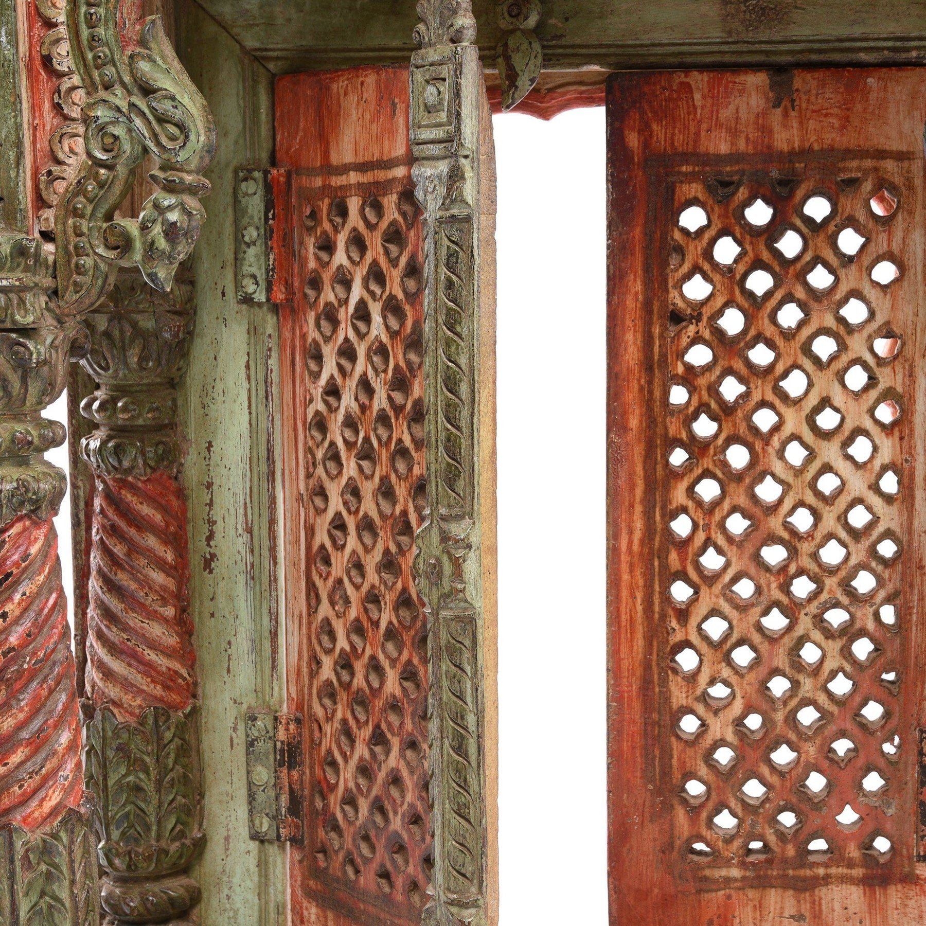 Painted Teak Shrine From Gujarat - 18thC