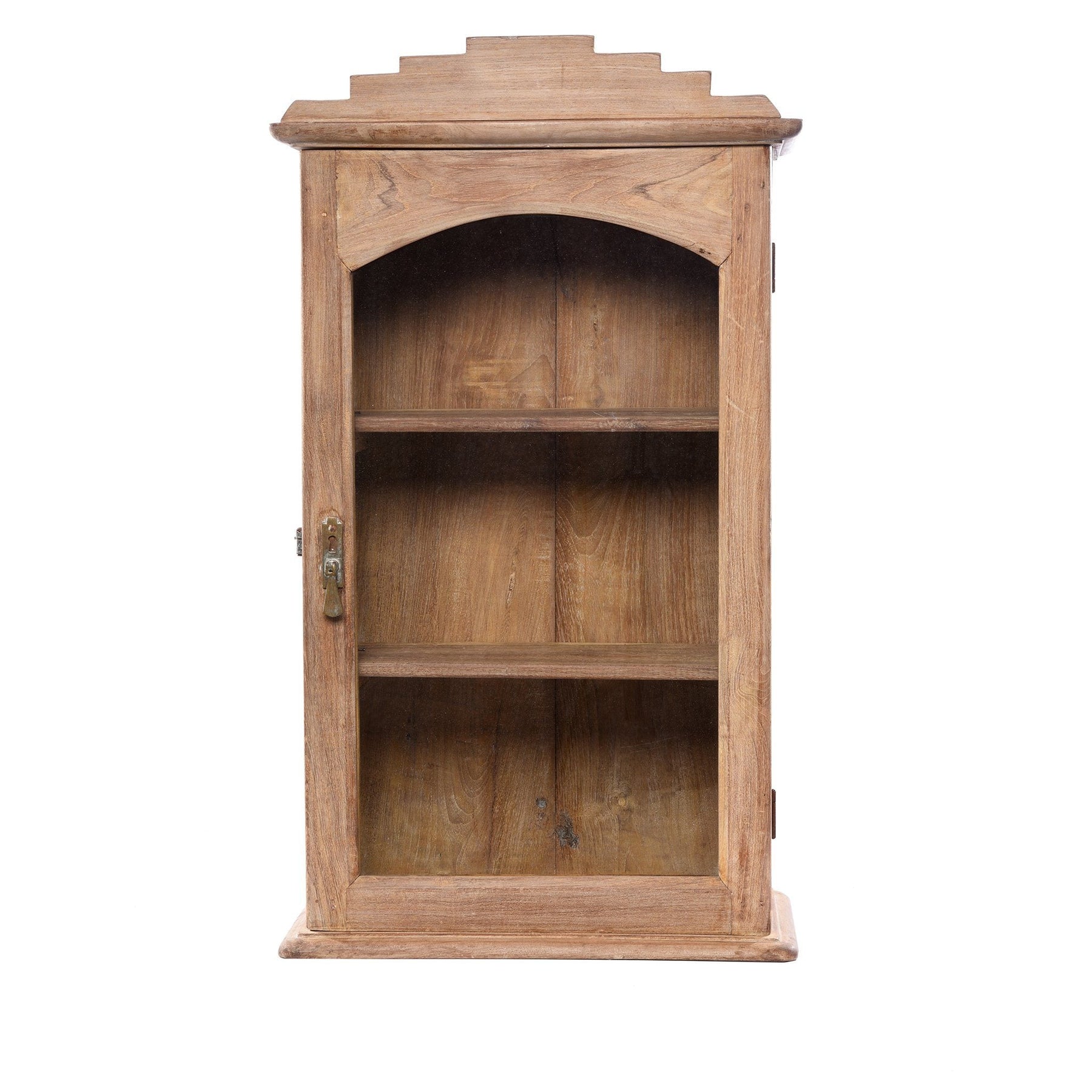 Vintage Glazed Teak Wall Cabinet From Gujarat - Ca 1930