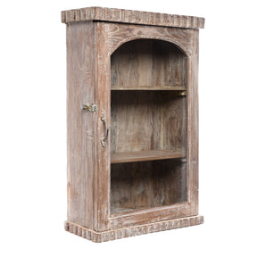 Vintage Glazed Teak Wall Cabinet From Gujarat - Ca 1930