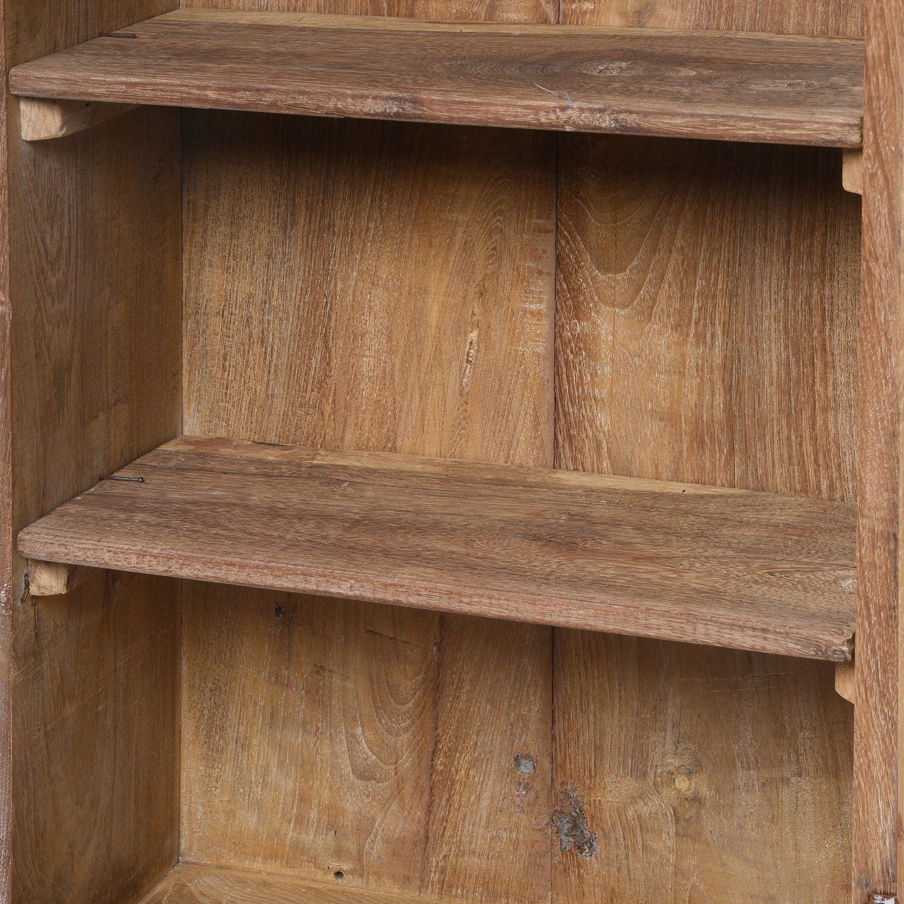 Vintage Glazed Teak Wall Cabinet From Gujarat - Ca 1930