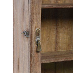 Vintage Glazed Teak Wall Cabinet From Gujarat - Ca 1930